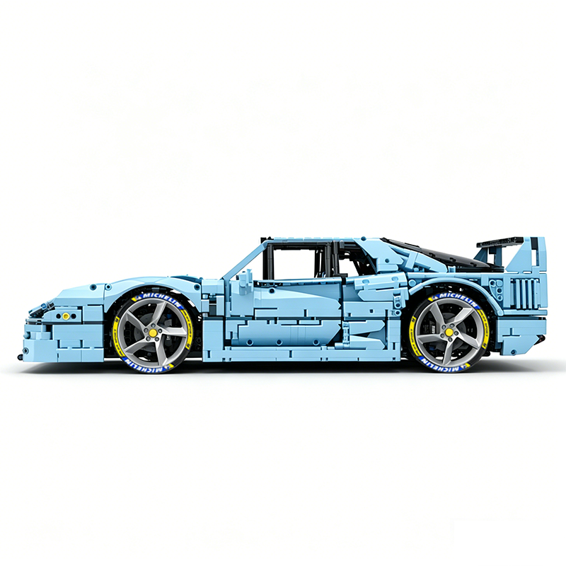 MOC-140404 1:8 Sports Car Ferrarі F40 Building Block Set 3603pcs Collectible Model Kit with Custom Wheels