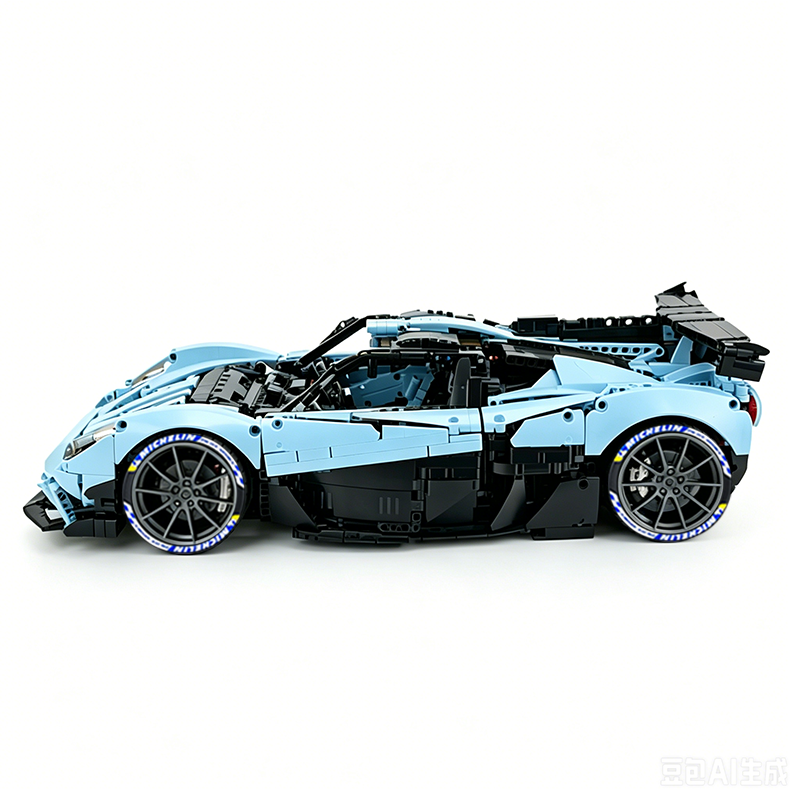 MOC-215951 1:8 Sports Car Gordon Murray Automotive T.50s Building Block Set 3427pcs Collectible Model Kit with Custom Wheels