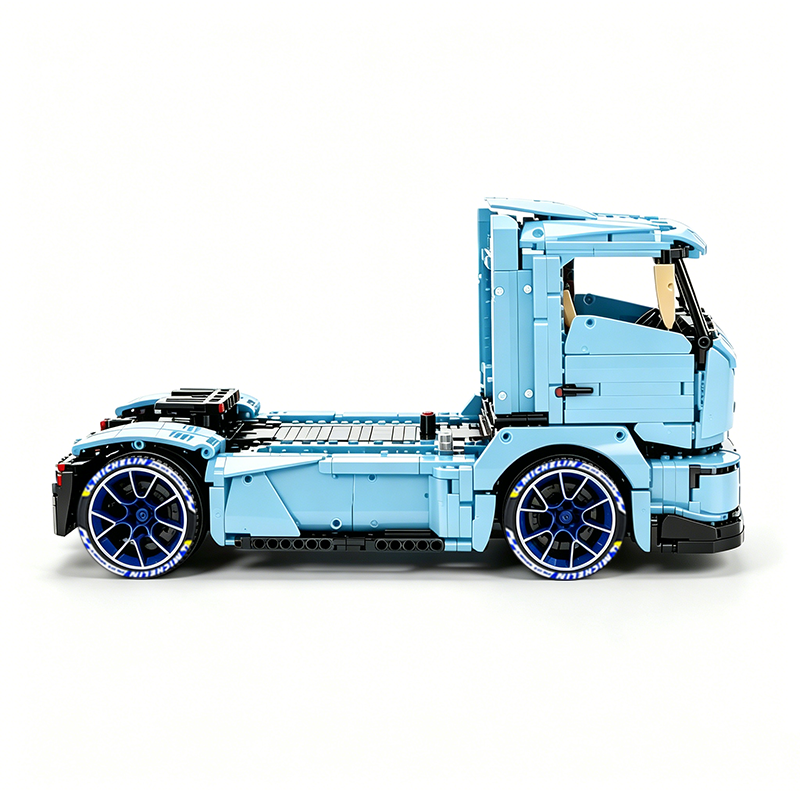 MOC-88792 1:11 Sports Car Race Truck Building Block Set 2064pcs Collectible Model Kit with Custom Wheels