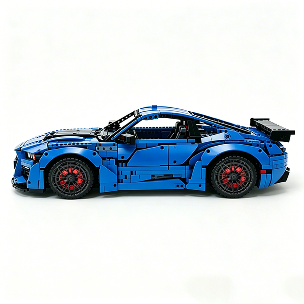 MOC-165802 1:8 Sports Car Ford Mustang Shelby GT500 Concept Building Block Set 3152pcs Collectible Model Kit with Custom Wheels