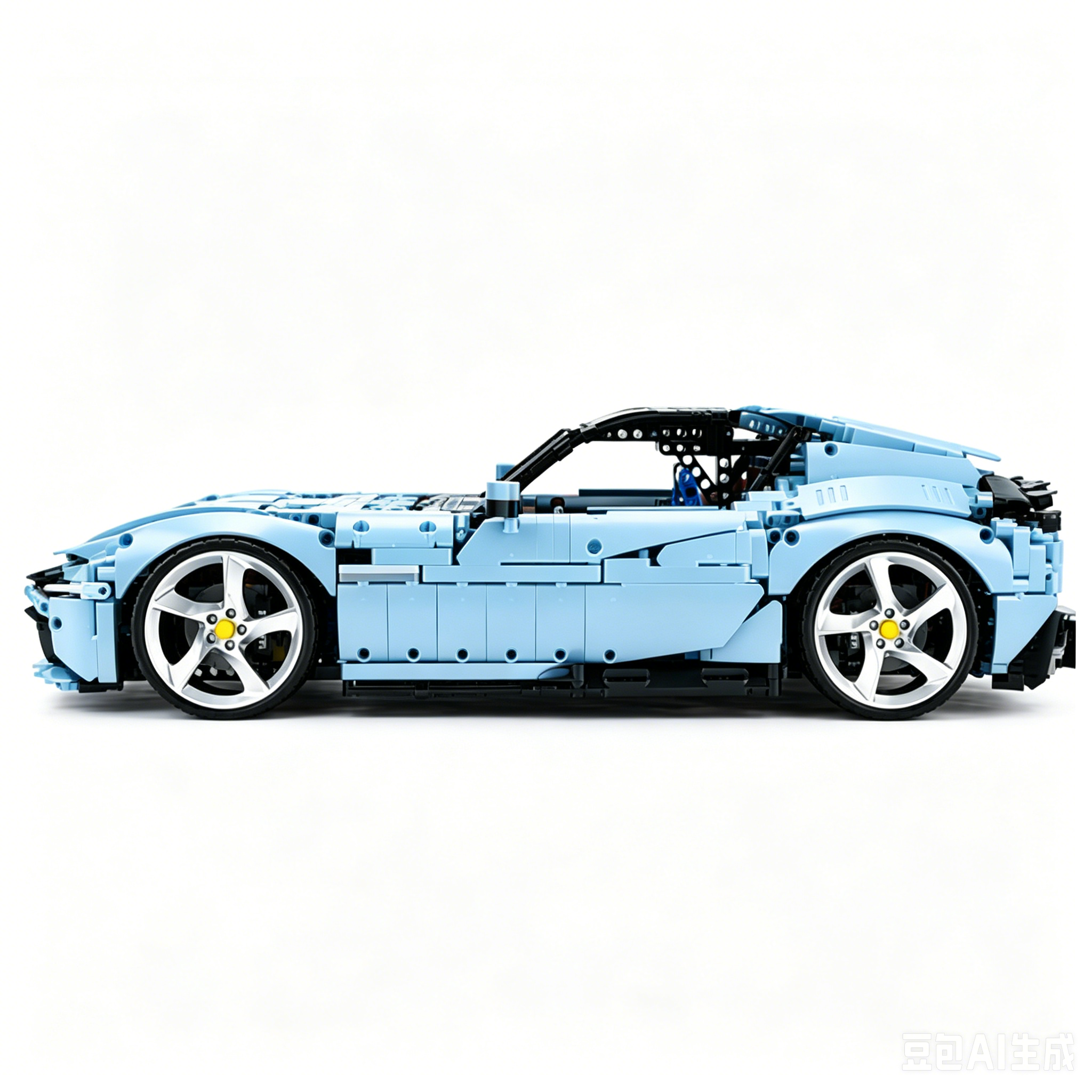 MOC-191495 1:8 Sports Car Ferrari 12Cilindri Building Block Set 3215 pcs Collectible Model Kit with Custom Wheels