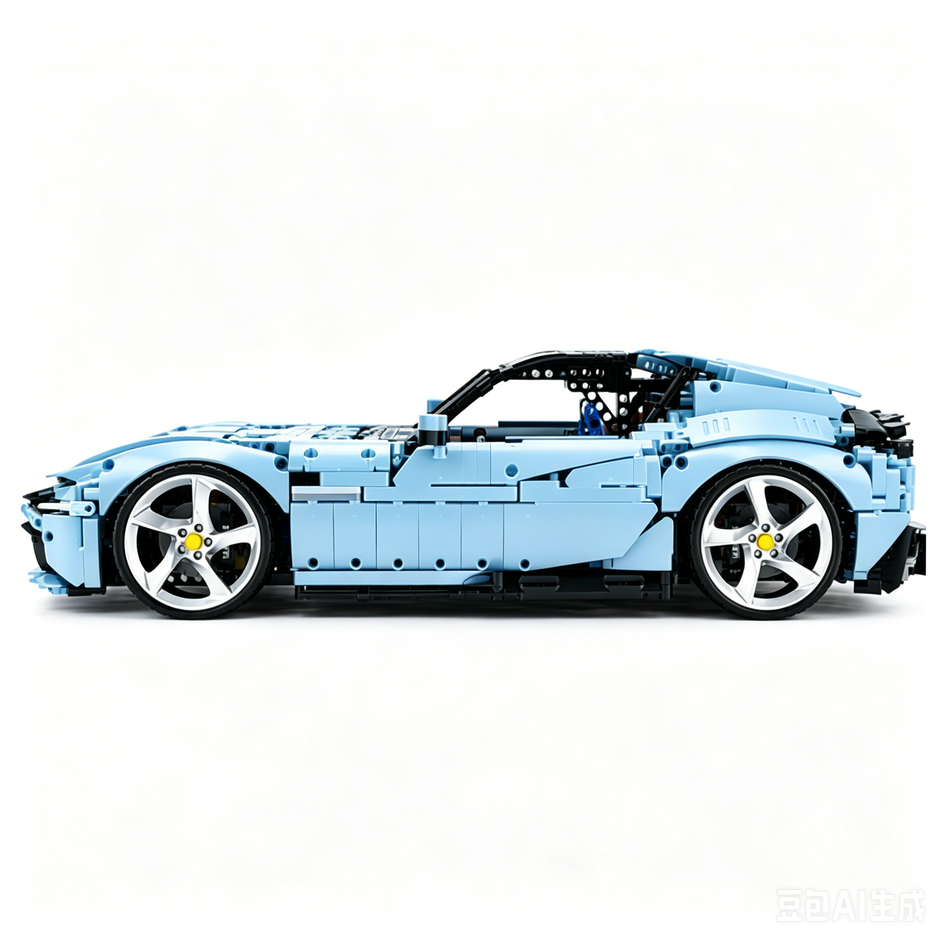 MOC-191495 1:8 Sports Car Ferrari 12Cilindri Building Block Set 3215 pcs Collectible Model Kit with Custom Wheels
