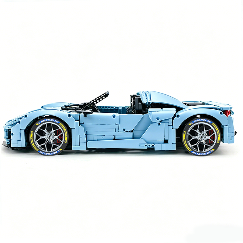 MOC-159171 1:8 Sports Car Porsche 918 Building Block Set 2266pcs Collectible Model Kit with Custom Wheels