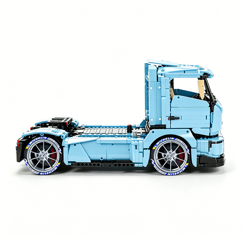 MOC-88792 1:11 Sports Car Race Truck Building Block Set 2064pcs Collectible Model Kit with Custom Wheels