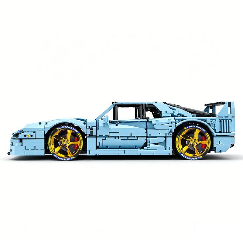 MOC-140404 1:8 Sports Car Ferrarі F40 Building Block Set 3603pcs Collectible Model Kit with Custom Wheels