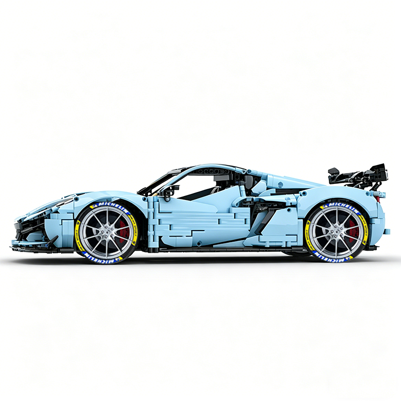 MOC-216686 1:8 Sports Car Corvette ZR1 2025 Building Block Set 3646pcs Collectible Model Kit with Custom Wheels