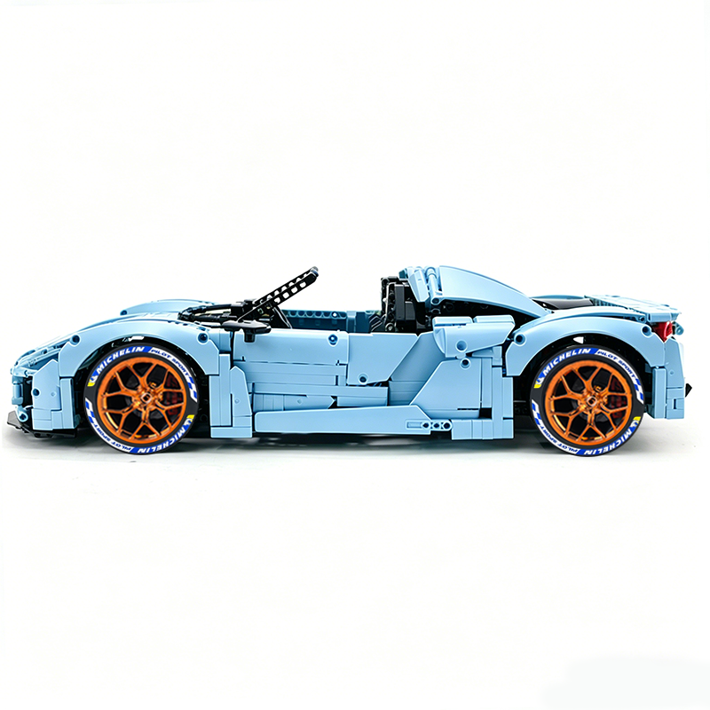 MOC-159171 1:8 Sports Car Porsche 918 Building Block Set 2266pcs Collectible Model Kit with Custom Wheels