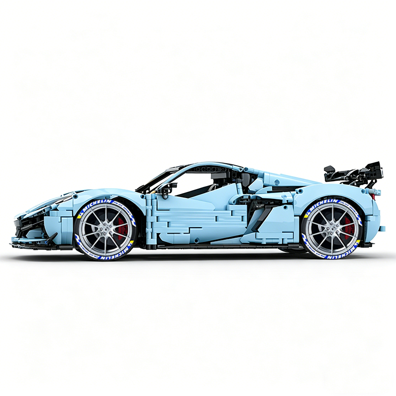 MOC-216686 1:8 Sports Car Corvette ZR1 2025 Building Block Set 3646pcs Collectible Model Kit with Custom Wheels