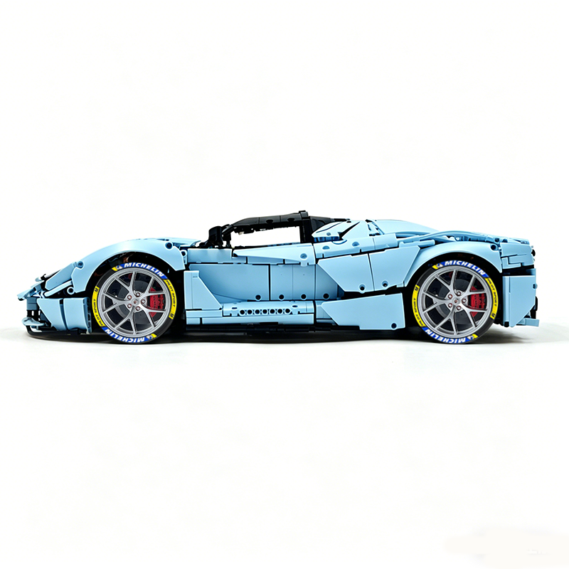 MOC-194680 1:8 Sports Car Ferrari LaFerrari Building Block Set 3636pcs Collectible Model Kit with Custom Wheels