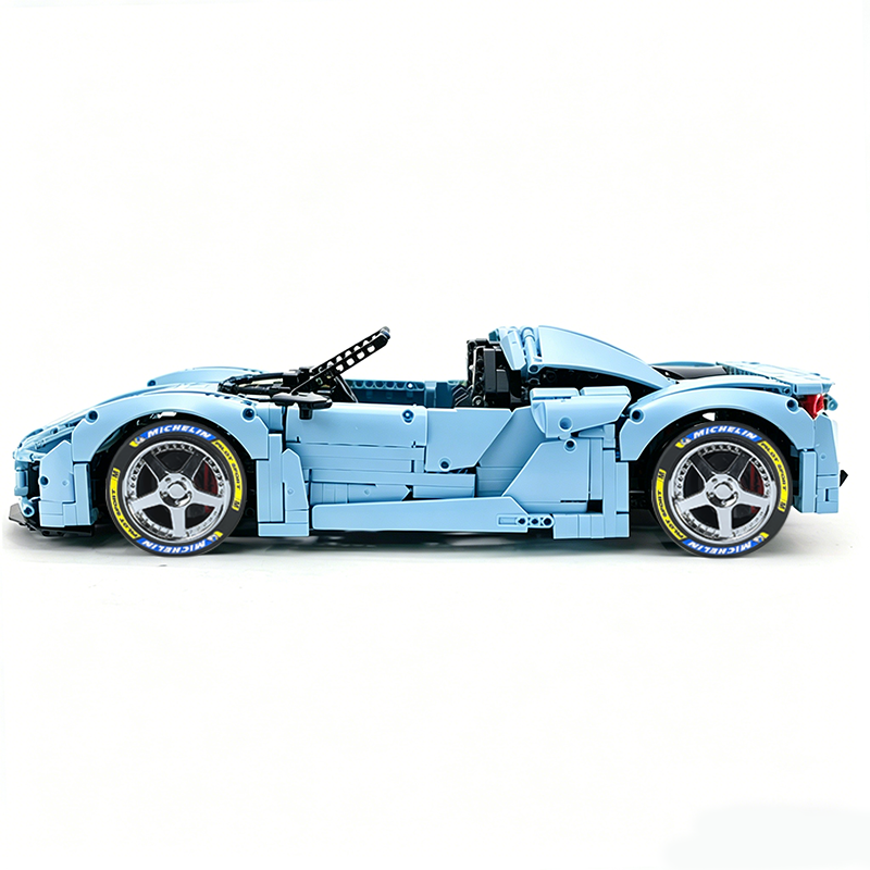 MOC-159171 1:8 Sports Car Porsche 918 Building Block Set 2266pcs Collectible Model Kit with Custom Wheels
