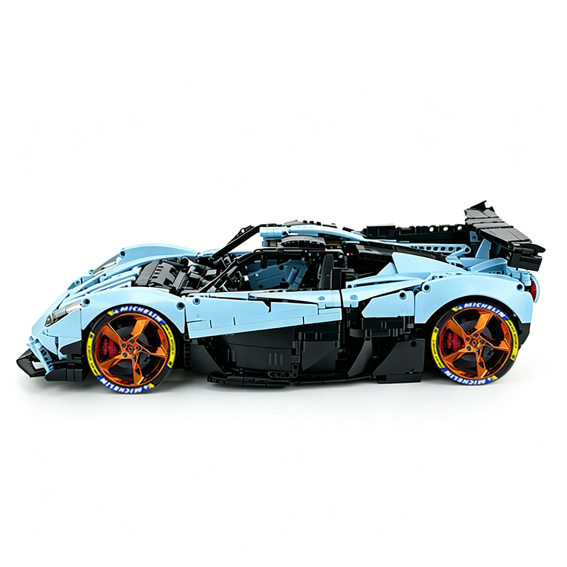 MOC-215951 1:8 Sports Car Gordon Murray Automotive T.50s Building Block Set 3427pcs Collectible Model Kit with Custom Wheels