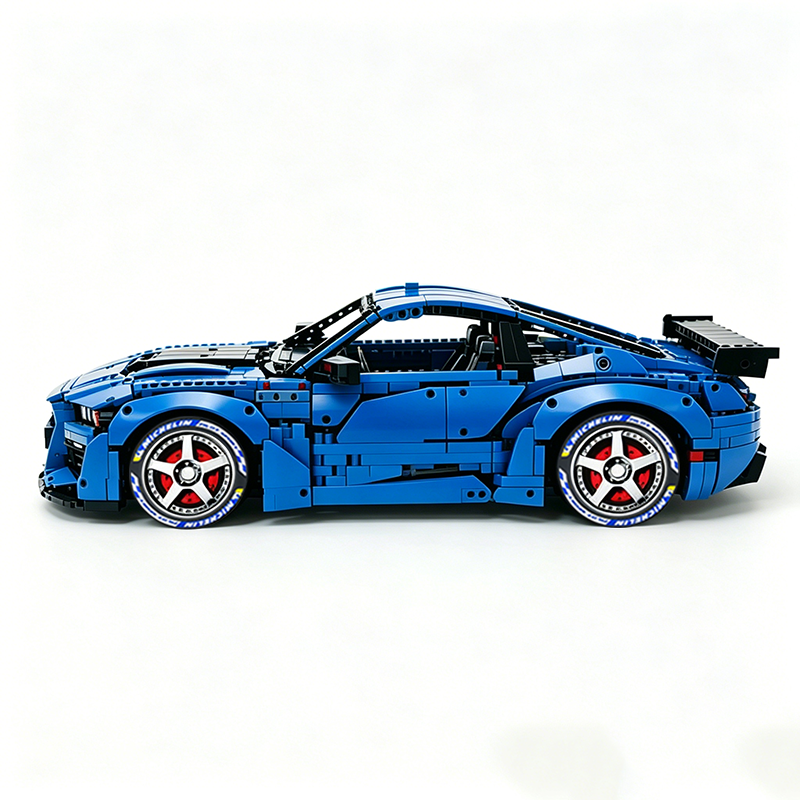 MOC-165802 1:8 Sports Car Ford Mustang Shelby GT500 Concept Building Block Set 3152pcs Collectible Model Kit with Custom Wheels
