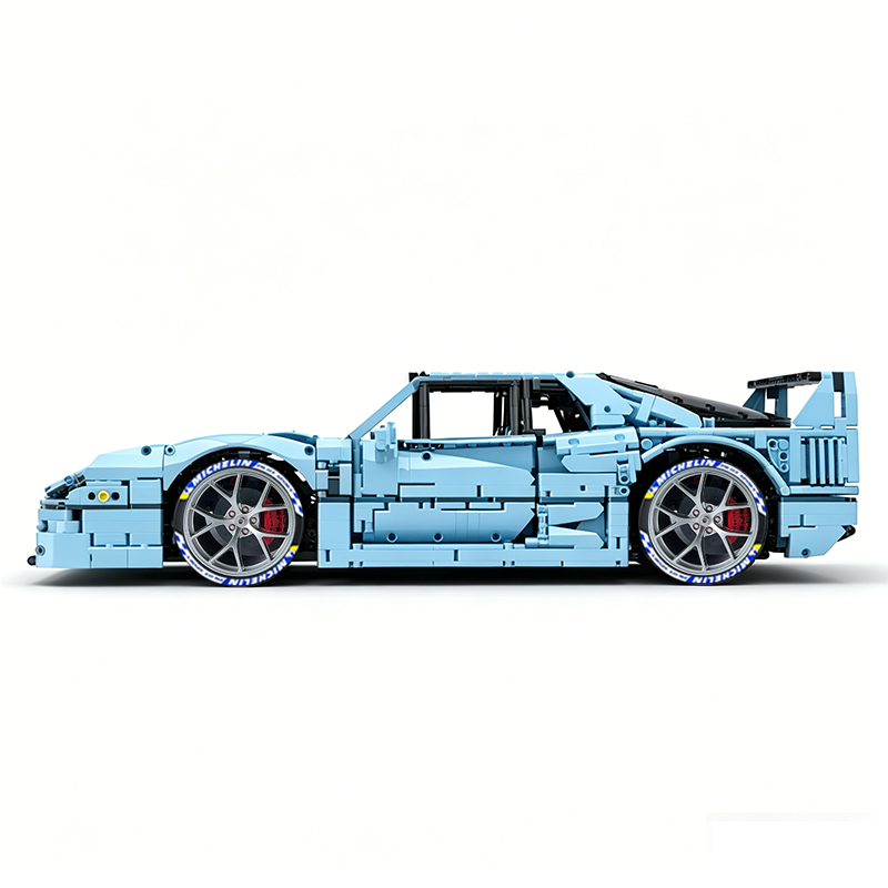 MOC-140404 1:8 Sports Car Ferrarі F40 Building Block Set 3603pcs Collectible Model Kit with Custom Wheels