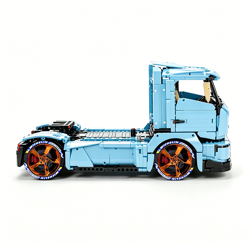 MOC-88792 1:11 Sports Car Race Truck Building Block Set 2064pcs Collectible Model Kit with Custom Wheels