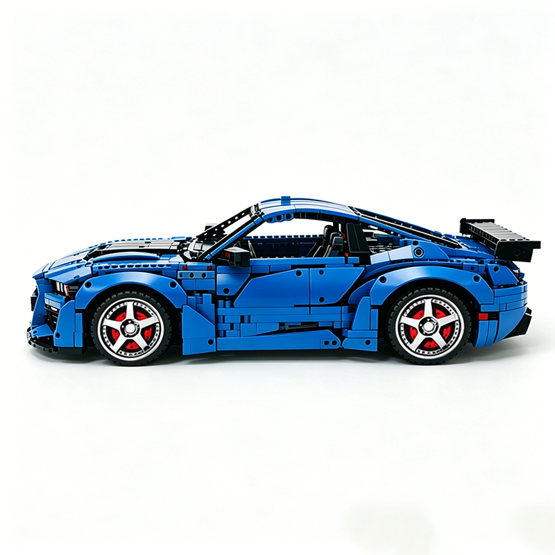 MOC-165802 1:8 Sports Car Ford Mustang Shelby GT500 Concept Building Block Set 3152pcs Collectible Model Kit with Custom Wheels