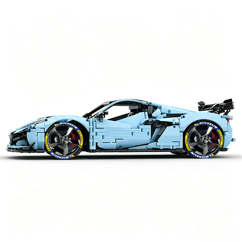 MOC-216686 1:8 Sports Car Corvette ZR1 2025 Building Block Set 3646pcs Collectible Model Kit with Custom Wheels