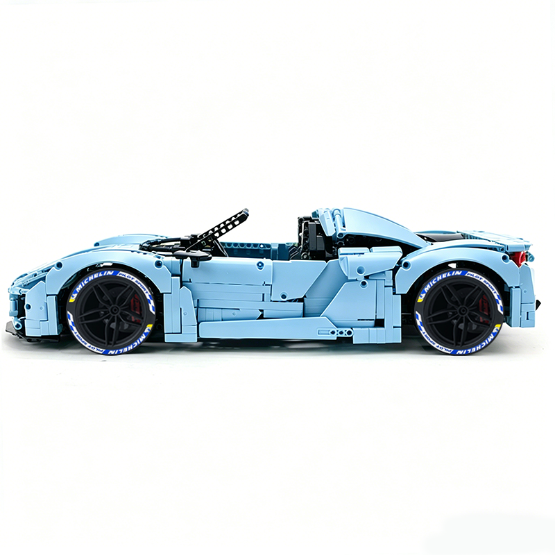 MOC-159171 1:8 Sports Car Porsche 918 Building Block Set 2266pcs Collectible Model Kit with Custom Wheels
