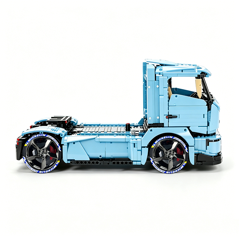 MOC-88792 1:11 Sports Car Race Truck Building Block Set 2064pcs Collectible Model Kit with Custom Wheels