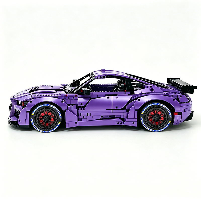 MOC-165802 1:8 Sports Car Ford Mustang Shelby GT500 Concept Building Block Set 3152pcs Collectible Model Kit with Custom Wheels