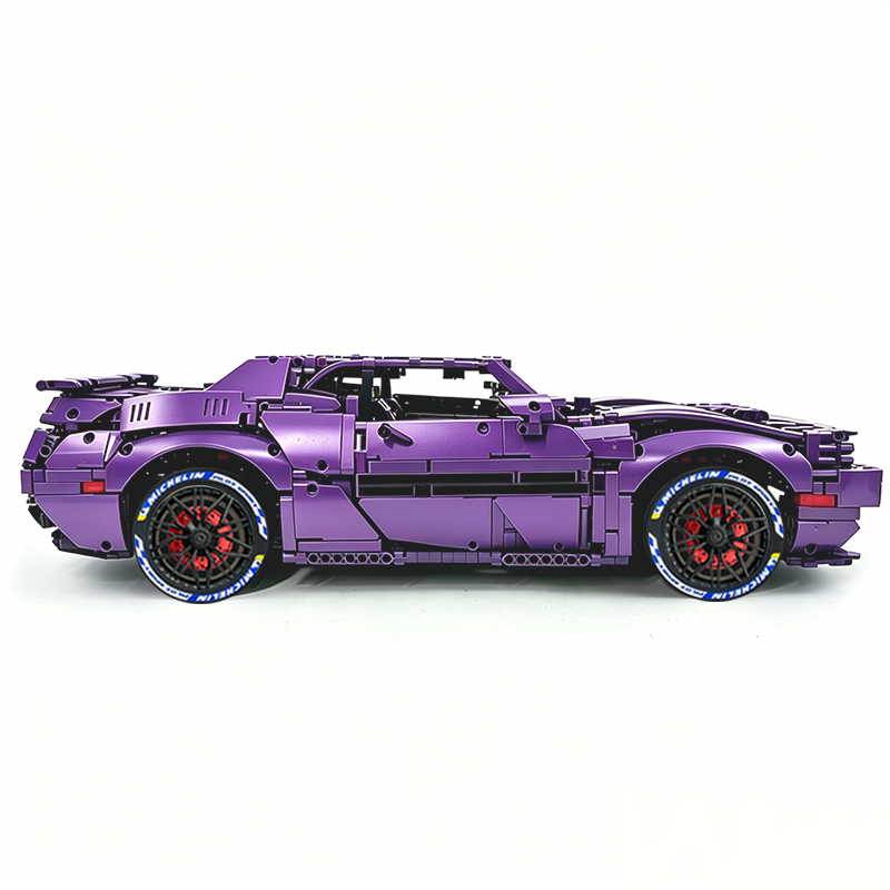 MOC-152910 1:8 Sports Car Dodge Challenger Concept Building Block Set 3121pcs Collectible Model Kit with Custom Wheels