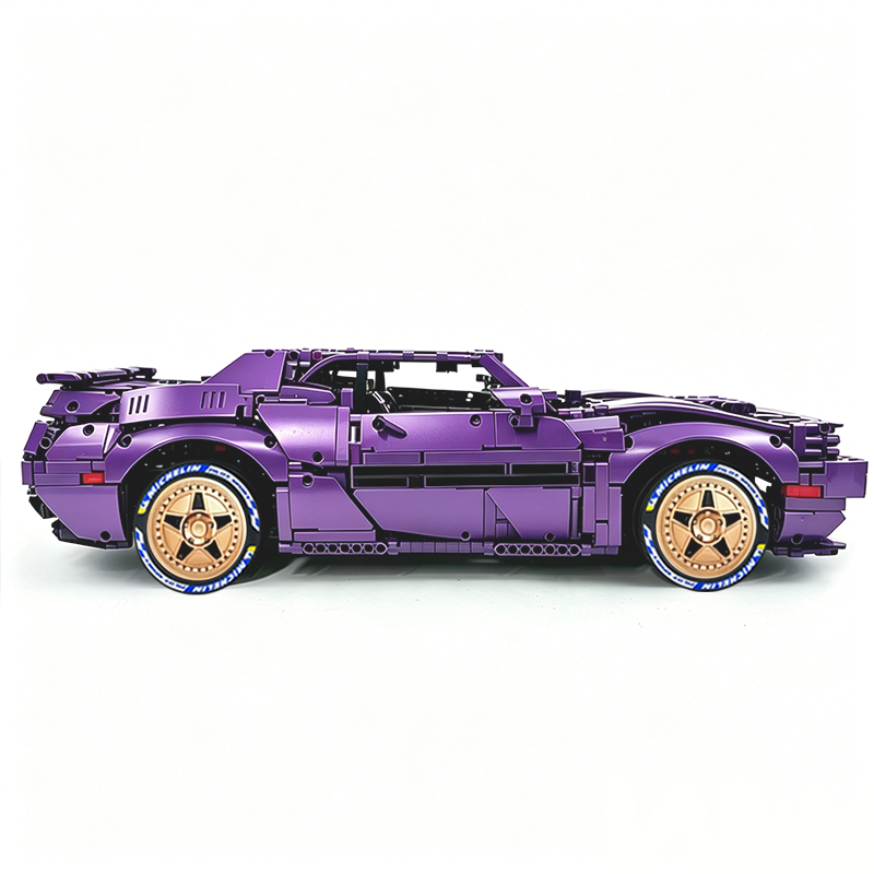 MOC-152910 1:8 Sports Car Dodge Challenger Concept Building Block Set 3121pcs Collectible Model Kit with Custom Wheels