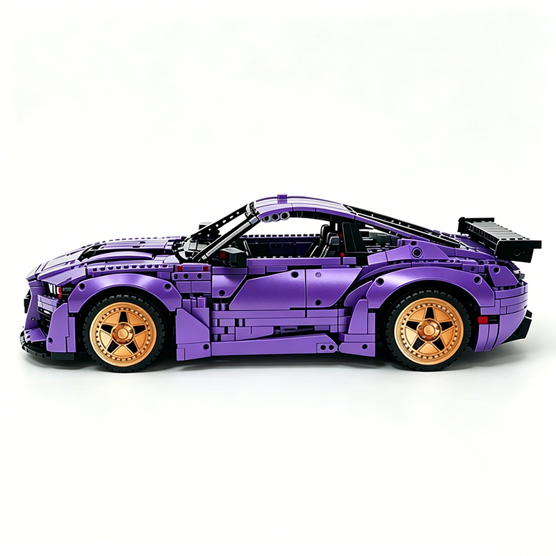 MOC-165802 1:8 Sports Car Ford Mustang Shelby GT500 Concept Building Block Set 3152pcs Collectible Model Kit with Custom Wheels