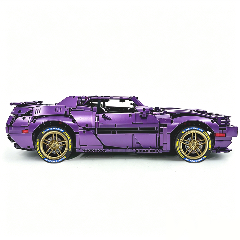 MOC-152910 1:8 Sports Car Dodge Challenger Concept Building Block Set 3121pcs Collectible Model Kit with Custom Wheels