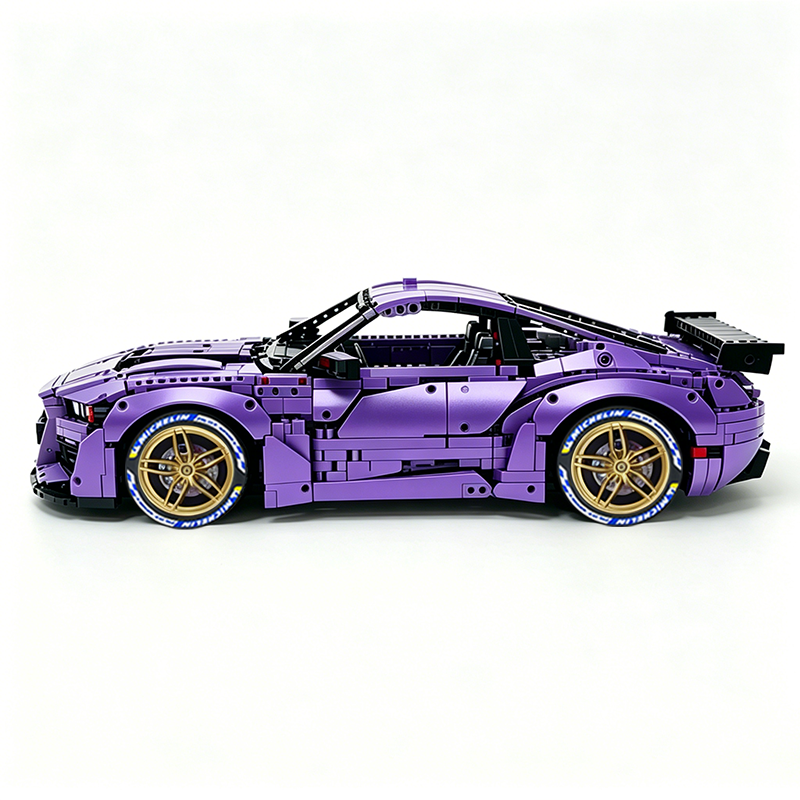 MOC-165802 1:8 Sports Car Ford Mustang Shelby GT500 Concept Building Block Set 3152pcs Collectible Model Kit with Custom Wheels