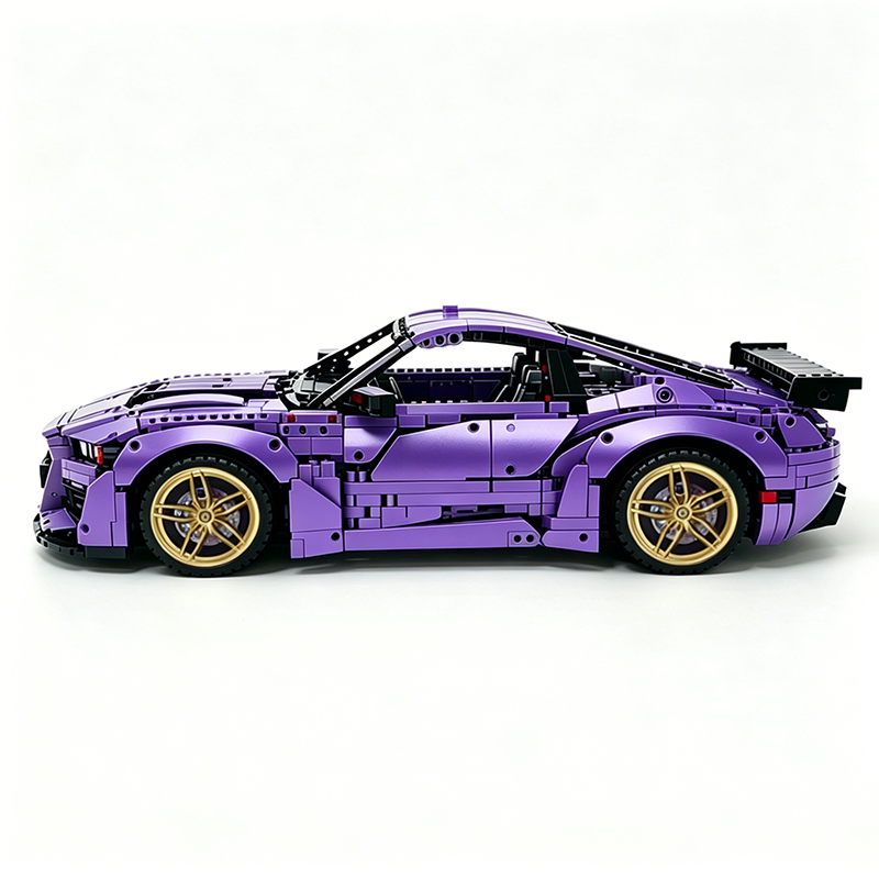 MOC-165802 1:8 Sports Car Ford Mustang Shelby GT500 Concept Building Block Set 3152pcs Collectible Model Kit with Custom Wheels