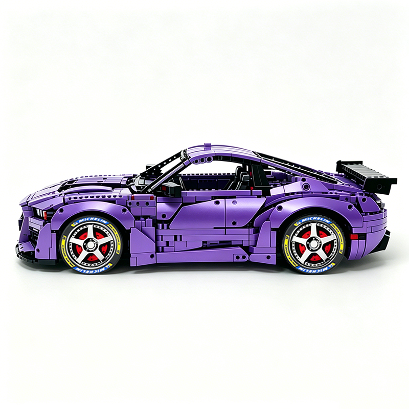 MOC-165802 1:8 Sports Car Ford Mustang Shelby GT500 Concept Building Block Set 3152pcs Collectible Model Kit with Custom Wheels