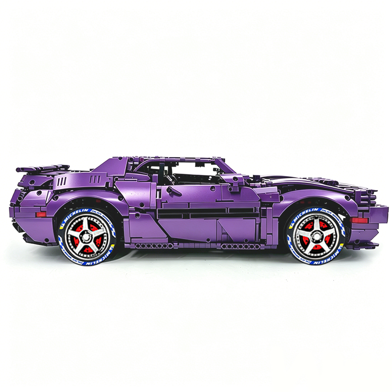 MOC-152910 1:8 Sports Car Dodge Challenger Concept Building Block Set 3121pcs Collectible Model Kit with Custom Wheels