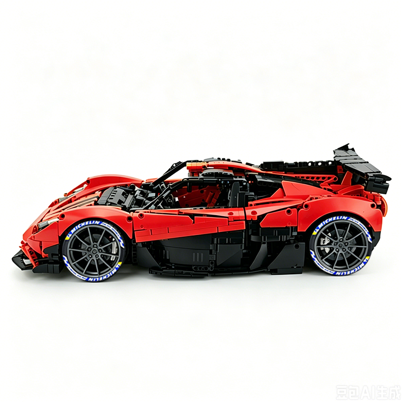 MOC-215951 1:8 Sports Car Gordon Murray Automotive T.50s Building Block Set 3427pcs Collectible Model Kit with Custom Wheels