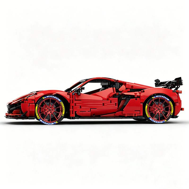 MOC-216686 1:8 Sports Car Corvette ZR1 2025 Building Block Set 3646pcs Collectible Model Kit with Custom Wheels
