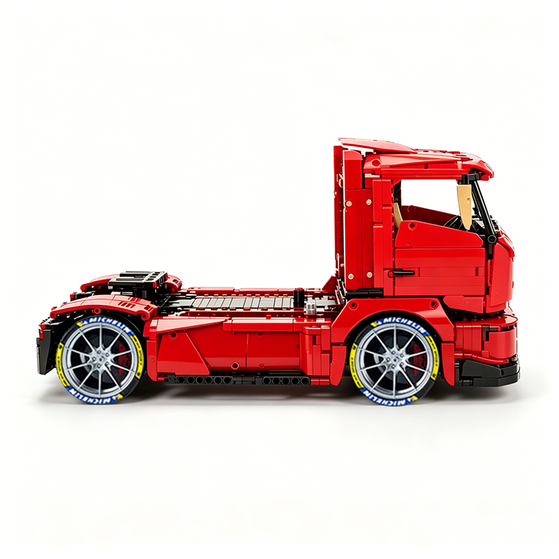 MOC-88792 1:11 Sports Car Race Truck Building Block Set 2064pcs Collectible Model Kit with Custom Wheels