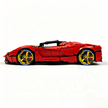 MOC-194680 1:8 Sports Car Ferrari LaFerrari Building Block Set 3636pcs Collectible Model Kit with Custom Wheels