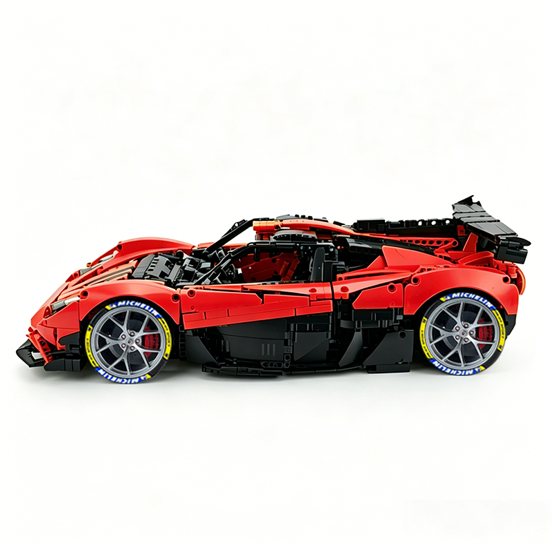 MOC-215951 1:8 Sports Car Gordon Murray Automotive T.50s Building Block Set 3427pcs Collectible Model Kit with Custom Wheels