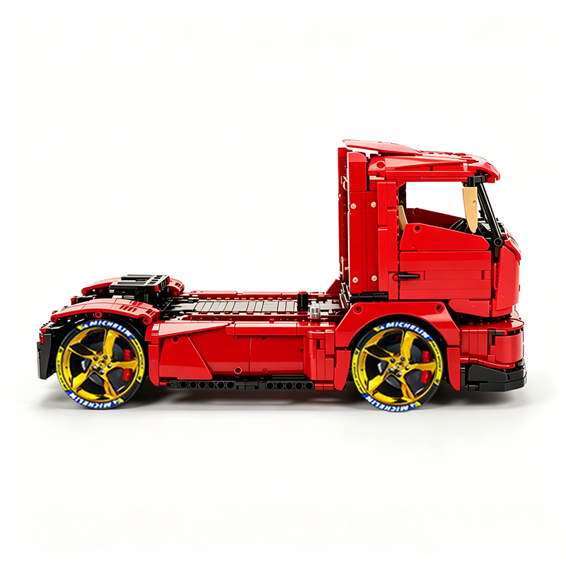 MOC-88792 1:11 Sports Car Race Truck Building Block Set 2064pcs Collectible Model Kit with Custom Wheels