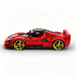MOC-261024 1:8 Sports Car Ferrarl SC40 Building Block Set 2898pcs Collectible Model Kit with Custom Wheels