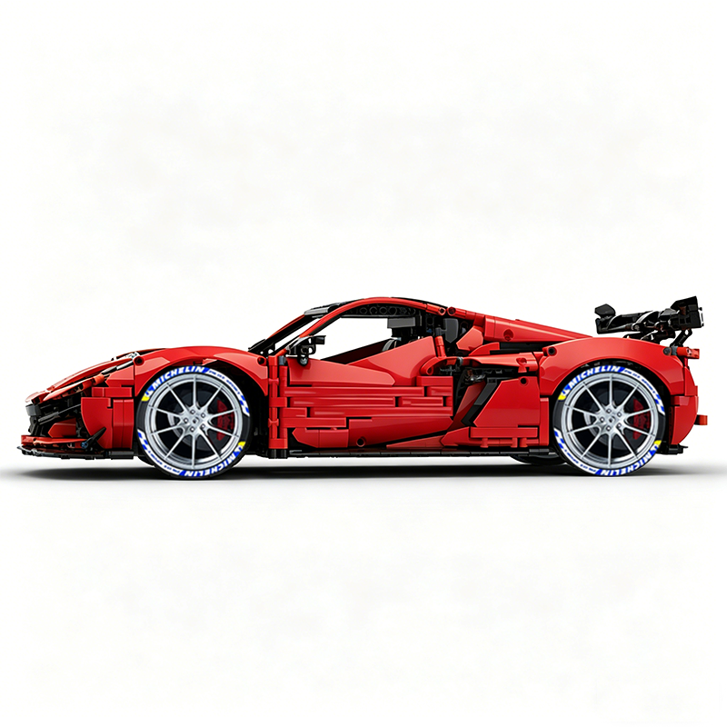 MOC-216686 1:8 Sports Car Corvette ZR1 2025 Building Block Set 3646pcs Collectible Model Kit with Custom Wheels