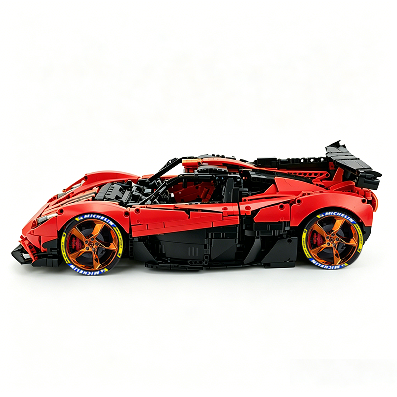 MOC-215951 1:8 Sports Car Gordon Murray Automotive T.50s Building Block Set 3427pcs Collectible Model Kit with Custom Wheels