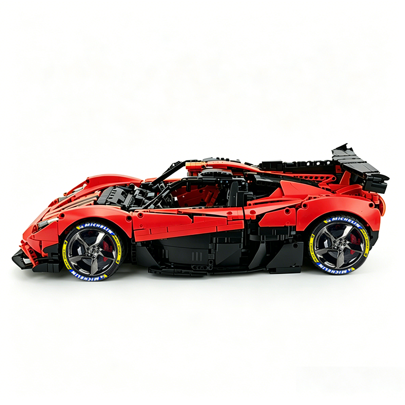 MOC-215951 1:8 Sports Car Gordon Murray Automotive T.50s Building Block Set 3427pcs Collectible Model Kit with Custom Wheels