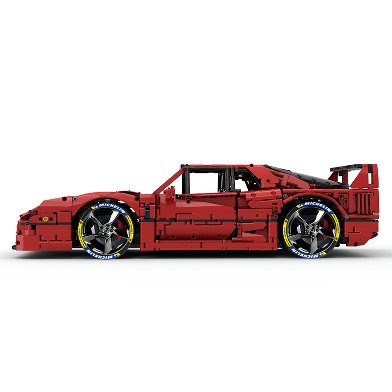 MOC-140404 1:8 Sports Car Ferrarі F40 Building Block Set 3603pcs Collectible Model Kit with Custom Wheels