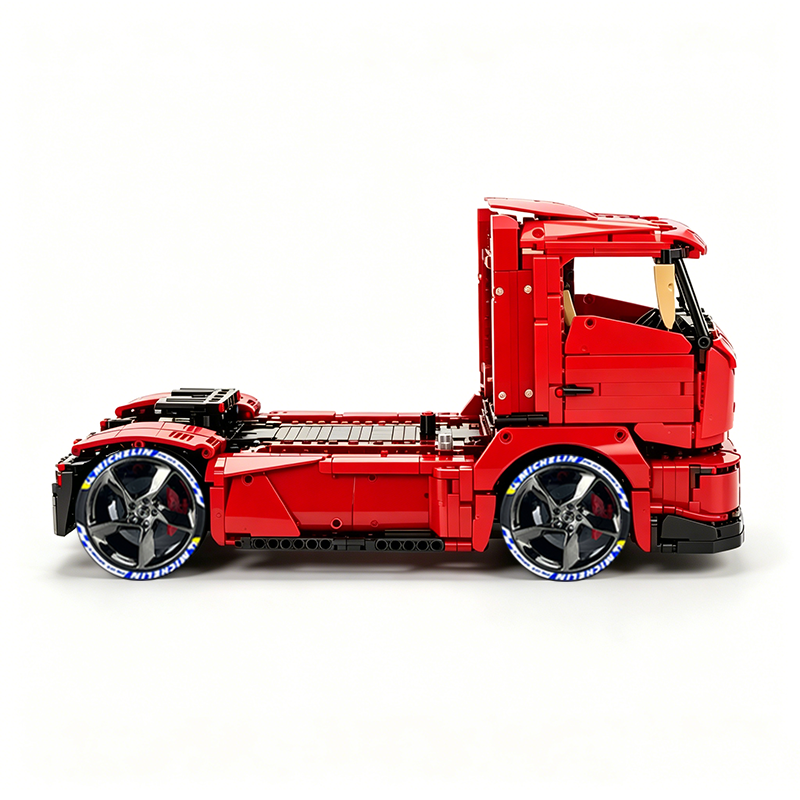 MOC-88792 1:11 Sports Car Race Truck Building Block Set 2064pcs Collectible Model Kit with Custom Wheels