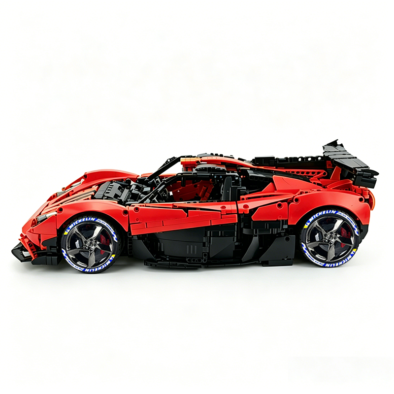 MOC-215951 1:8 Sports Car Gordon Murray Automotive T.50s Building Block Set 3427pcs Collectible Model Kit with Custom Wheels