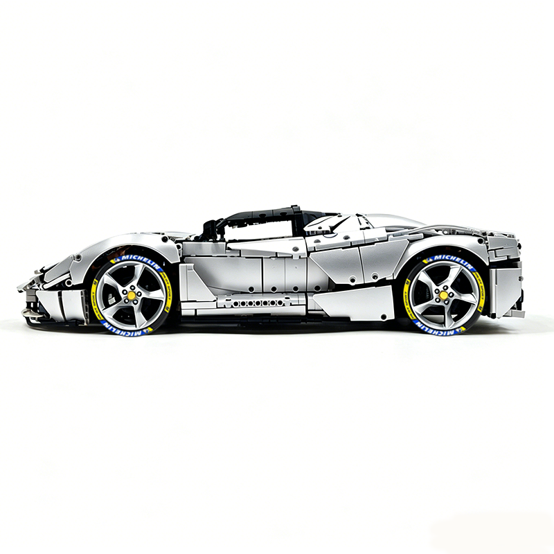 MOC-194680 1:8 Sports Car Ferrari LaFerrari Building Block Set 3636pcs Collectible Model Kit with Custom Wheels