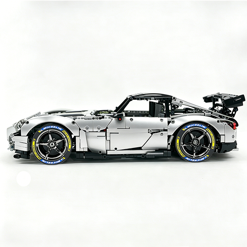 MOC-73939 1:8 Sports Car AMG GT R Black Series Building Block Set 2456 pcs Collectible Model Kit with Custom Wheels