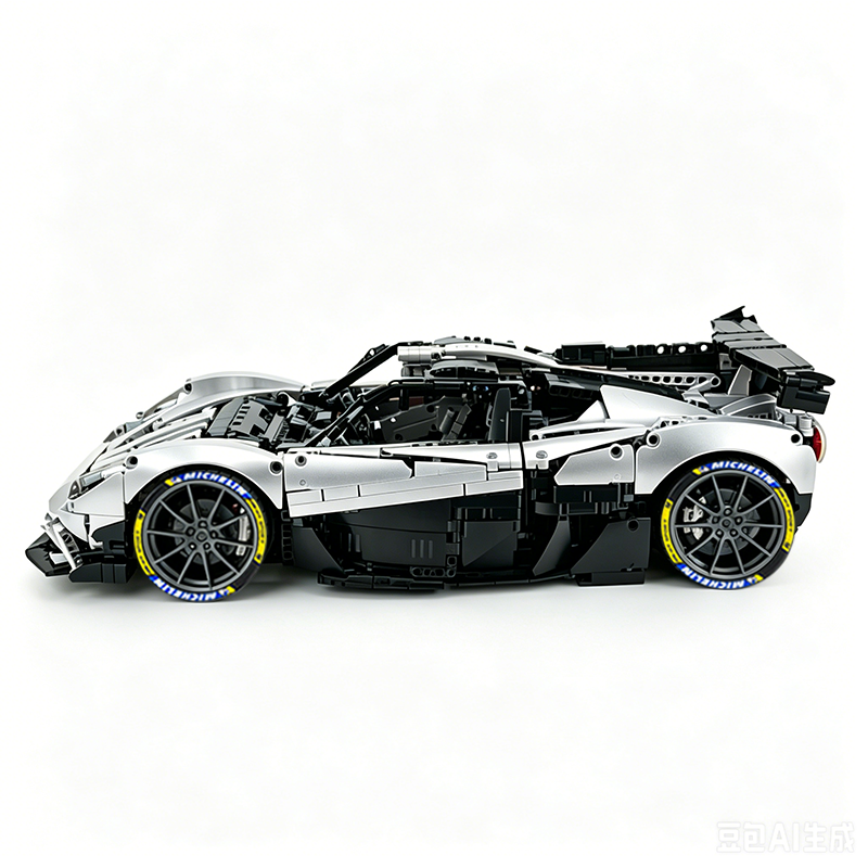 MOC-215951 1:8 Sports Car Gordon Murray Automotive T.50s Building Block Set 3427pcs Collectible Model Kit with Custom Wheels