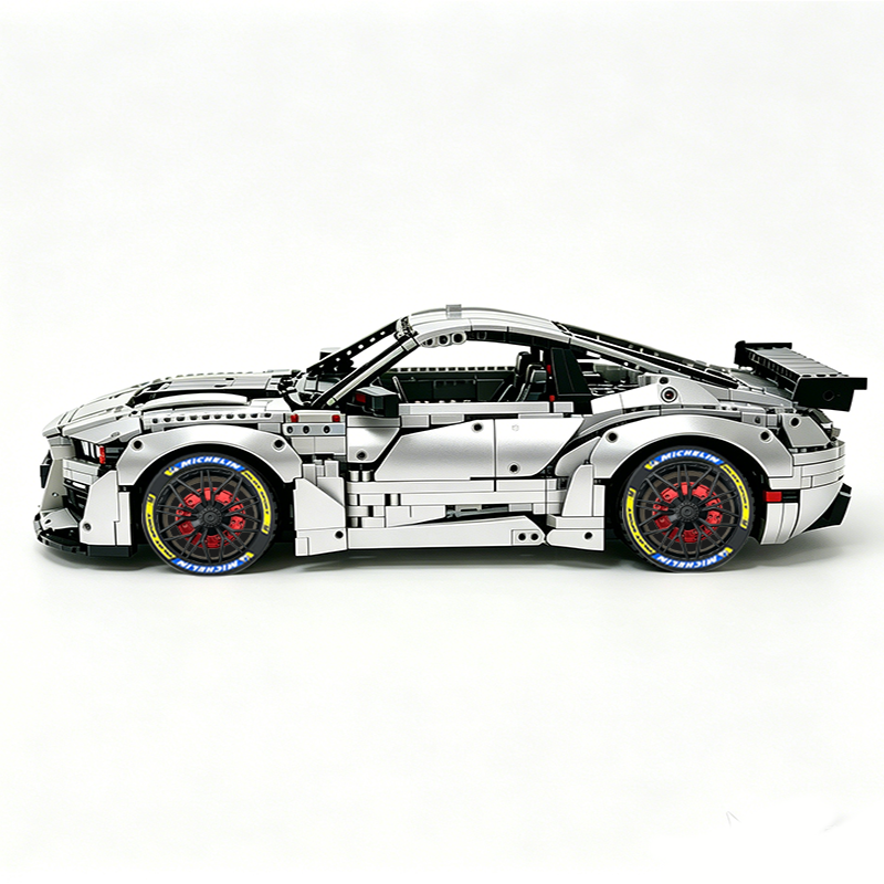 MOC-165802 1:8 Sports Car Ford Mustang Shelby GT500 Concept Building Block Set 3152pcs Collectible Model Kit with Custom Wheels