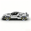MOC-261024 1:8 Sports Car Ferrarl SC40 Building Block Set 2898pcs Collectible Model Kit with Custom Wheels