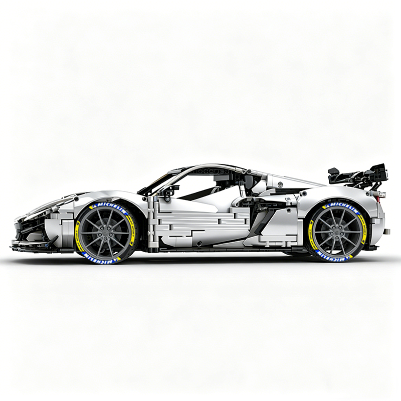 MOC-216686 1:8 Sports Car Corvette ZR1 2025 Building Block Set 3646pcs Collectible Model Kit with Custom Wheels
